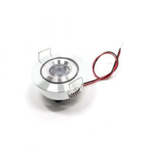 LeClubLED Spot LED compact encastrable 3W (&eacute;quivalent 30w) de 50mm - 380lm DC12-24V, Petit spot Aluminium avec t&ecirc;te inclinable, Mini spot led encastr&eacute; orientable faible diam&egrave;tre (Blanc Chaud 3000K) (LeClubLed, neuf)