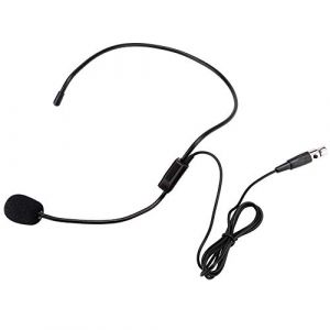 Casque Microphone Serre-t&ecirc;te, Microphone pour Casque D'&eacute;coute, Prise TA3F Mini XLR 3 Broches, Microphones avec Perche Filaire Flexible pour Amplificateur Vocal, pour Chant, Parler, Enseignants (Vasting, neuf)