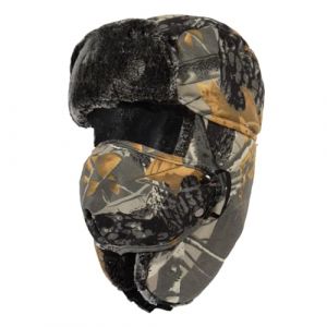 LY4U Chapeau de Trappeur d&rsquo;Hiver pour Hommes, Casquette Pilote Doubl&eacute;e de Polaire Chaude, Chapeaux Coupe-Vent Camouflage pour la Chasse, Le Ski, la Randonn&eacute;e, Gris (LY4U, neuf)