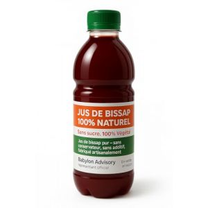 Babylon Advisory Pur Jus de Bissap, 100% Naturel, Sans Additif, Boisson Artisanale de C&ocirc;te d'Ivoire, 500 ml (BABYLON ADVISORY, neuf)
