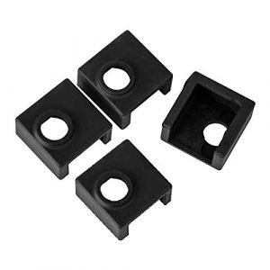 TUZUK Couvercle en silicone pour bloc chauffant pour imprimante MK7 / MK8 / MK9 Hotend compatible avec CReality CR-10,10S, S4, S5, Ender 3, ANET A8, lot de 4 (Noir) (Zeelo-EU, neuf)
