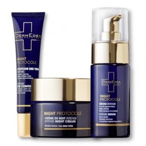 Laboratoires DermEden Protocole de Nuit AntiAge - Cr&egrave;me, S&eacute;rum et Contour des yeux - Fabrication Fran&ccedil;aise (DERMEDEN, neuf)