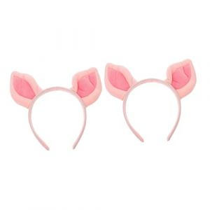 Mikikit 2pi&egrave;ces Bandeaux Oreilles de Cochon pour Cosplay Serre-t&ecirc;te Mignon de F&ecirc;te et Accessoires de D&eacute;guisement pour Femmes (Famidago, neuf)