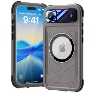 Beeasy Magn&eacute;tique Coque pour iPhone 17 Air &Eacute;tanche Antichoc - Compatible MagSafe, Protection IP68 Waterproof 360 Int&eacute;grale Antichoc, Protection &Eacute;cran & Cam&eacute;ra Int&eacute;gr&eacute;e Double Case, 6.5&rdquo; Noir (iBeeasy, neuf)