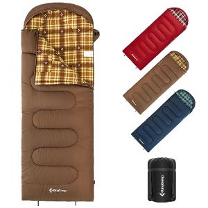 KingCamp Sac de Couchage Unisexe pour Adulte - 400 g - Caf&eacute; - Taille L (KingCamp EU, neuf)