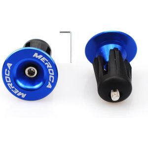 FOMTOR Bouchon de Guidon, 1 Paire Bouchons d'extrémité de Barre de Vélo, Bleu Bar Ends VTT Bouchon de Cintre Velo Embout Guidon Velo en Aluminium, pour vélo de route, VTT, BMX (Fomtor  technologies, neuf)