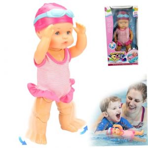 NIOMICO Poupée bébé Natation avec Une poupée de Natation Brasse à Batterie Mobile à mobilière avec Un Costume détachable bébé imperméable réaliste pour Baignoire de Piscine, Pas Batterie (yuanxuu, neuf)