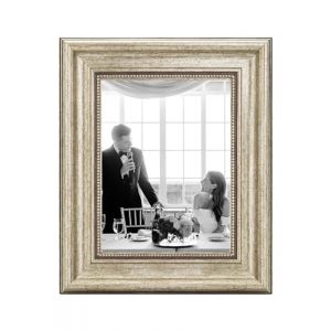 CABBEL Cadre photo 13x18 cm Argent – Style Baroque Vintage – Pour affiches, photos et certificats – Verre acrylique incassable – Élégant & décoratif – Idéal pour salon, bureau ou galerie (Seller4Ever, neuf)