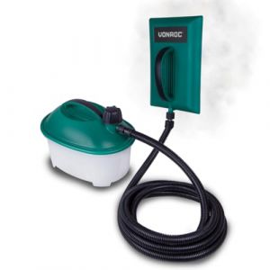 VONROC D&eacute;colleuse Papier Peint 2000 W - R&eacute;servoir 4,5L, Tuyau 3,5M Inclus - Indicateur Niveau d'Eau, Petite Plaque &agrave; Vapeur - Decolle Facilement Papier Peint Mural (VONROC, neuf)