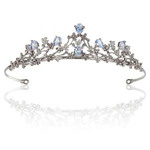 Couronne de Princesse Diad&egrave;me Mariage, Diad&egrave;me de Mari&eacute;e Cristal, Couronne de Princesse Diad&egrave;mes Femme, Couronne Anniversaire Reine Diad&egrave;me pour Mariage, Anniversaire, Bal de Promo, Concours de Beaut&eacute; (YNJDSM, neuf)