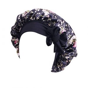 Fleur De Vie Bois t&ecirc;te chapeau casquette cheveux Turban t&ecirc;te Wrap Turban chapeaux bain bonnet de douche chapeau de bain des cheveux bonnets de douche bonnet de nuit Rouge Lot (Black, One Size) (zhibin&keji, neuf)