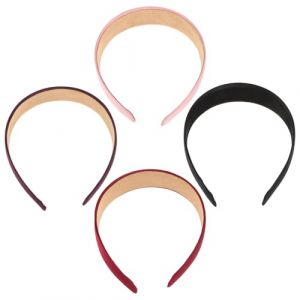 AOKWAWALIY 4 Pièces Bandeaux Larges Bandes De Cheveux Unies Bandes De Cheveux Douces Antidérapantes Cerceau De Cheveux Chapeaux Pour Solutions De Coiffure Entraînements De Gymnastique (Telinei, neuf)