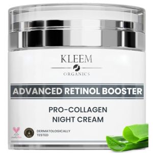Kleem Organics Crème Visage Anti-Rides à l'Acide Hyaluronique avec Rétinol et Collagène - Élue Meilleure Crème Anti-Rides pour Femme et Homme contre les Rides, Taches Brunes et Rides Fines - 50 ml (Om Shanti Cosmetics, neuf)