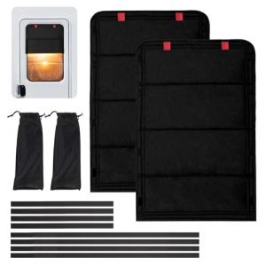 Bâche De Fenêtre Camping-Car, 64 * 41CM Brise-Vue pour Fenêtre De Camping-Car Bâches De Fenêtre Pliables sans Perçage Protection UV Bâche De Protection Noire pour Caravane De Camping-Car (occasiond, neuf)