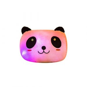 Peluche Lumineuse Panda, Peluche Panda LED Plush Panda, Mignon Coussin en Peluche Jouets en Peluche de Panda avec Coloré Lampe Animal en Peluche Oreiller en Peluche Cadeaux pour Enfants (Haptre, neuf)