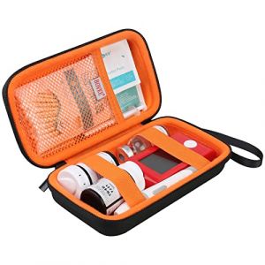 BOVKE Diabetes Supplies Travel Box, Sac de Rangement pour kit de Test du diabète, glucomètre, bandelettes, médicaments, lancette, Aiguilles, seringues et Autres Fournitures pour Le diabète, Noir (BOVKE EU, neuf)