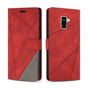 SONWO Coque pour Samsung Galaxy A8 2018 / A5 2018 / A530, Protection Housse Etui en Cuir PU Portefeuille avec Emplacements Cartes et Fonction Support pour Samsung A8 2018, Rouge (SONWO EU STORE, neuf)