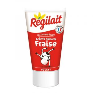 REGILAIT - Régilait Tube Pocket Lait Concentré Sucre Fraise 60G - Lot De 6 - Vendu Par Lot (Marché Parisien, neuf)