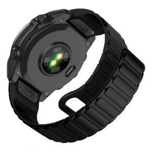 MYSNBKN 26mm Quick Fit Silicone Magnetic Strap for Fenix 8 51mm/Epix Pro 51mm/Fenix 7X/Fenix 7X Pro/Fenix 6X/Fenix 6X Pro/Fenix 5X/Fenix 5X Plus/Fenix 3/Fenix 3 HR, Soft Silicone Replacement Strap (MYSNBKN-FR, neuf)