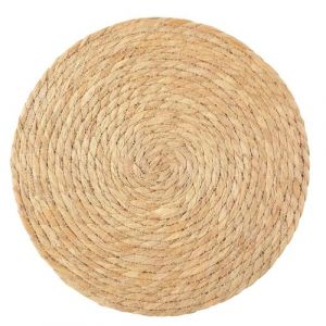 YongXinMY Tapis rond tiss&eacute; naturel pour chat &ndash; Tapis en rotin de style boh&egrave;me durable anti-rayures pour dormir, jouer &agrave; la mastication, &agrave; l'int&eacute;rieur et &agrave; l'ext&eacute;rieur, pour canap&eacute;, caisse (35 cm) (YXMY88, neuf)