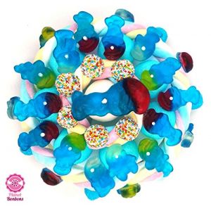 G&acirc;teau de bonbons bleu Schtroumpfs 220mm (Planet Bonbons, neuf)
