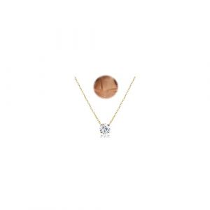 Diamday Collier Femme Choker Dainty en Or/Argent avec Zircone Cubique pour Femme Pendentif Solitaire Diamant CZ Mini Chaîne en Acier Inoxydable Argenté/Doré (Diamday, neuf)