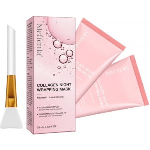 Collagen Night Wrapping Mask, Collagen Overnight Wrapping Peel Off Facial Mask, Masque de Collagène pour le Visage, Masque De Nuit à Envelopper Le CollagèNe, Hydratation En Profondeur (2PC) (shuoguang-store, neuf)