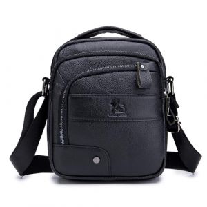 pundarika sac bandouli&egrave;re homme cuir sac a main homme sacoche homme,Vintage pochette homme bandouli&egrave;re multipoche sacoche-Noir (Pundarika-fr, neuf)