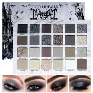 Palette D'ombres à Paupières 24 Couleurs - Smokey Eye Noir Gris, Mat et Brillant, Pigments Intenses, Maquillage Pour Halloween (Cilibilir, neuf)