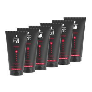 Schwarzkopf TAFT Gel Power (6 x 150 ml), gel capillaire pour jusqu'&agrave; 48 heures de tenue forte, doux pour les cheveux et le cuir chevelu, v&eacute;g&eacute;talien, gel (Koccero, neuf)