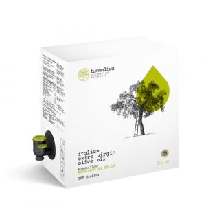 Huile EVO Tunnaliva - Huile d'Olive Extra Vierge Italienne - 100% Nocellara del Belice - IGP Sicile - 3 Litres Bag-in-box (Tunnaliva | Oleicoltori Siciliani, neuf)