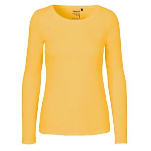 Neutral T-shirt &agrave; manches longues pour femme - Jaune - Large (notrash2003, neuf)