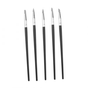 Cabilock 5 pièces Stylos Silicone pour Modelage Argile Pâte à Modeler Outils de Sculpture Pinceaux Nail Art Multifonctions pour Sculpture et Modelage DIY (Nadine Quick, neuf)