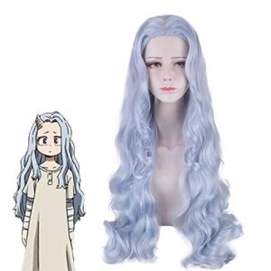 Perruque de cosplay Anime Boku No Mon Héros Academia Eri Perruque 80 cm de long Cheveux synthétiques mélangés Bleu Gris Costume Halloween Perruque Pl-617 (GUANBAIJI1982, neuf)