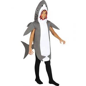 Funidelia | Déguisement requin pour fille et garçon Animaux, Poisson, Mer, Océan - Déguisement pour Enfant et accessoires pour Halloween, carnaval et fêtes - Taille 3-4 ans - Gris/Argenté (Funidelia FR-BE-LU, neuf)