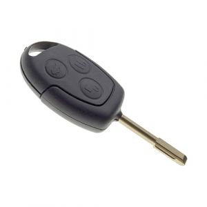 JONGO - Coque de Clé avec Lame Compatible avec Ford Transit, Connect, Cougar et Fiesta | Modèle Lame Arrondie | Boitier Clef Plip Voiture Utilitaire Télécommande 3 Boutons (Jongoshop, neuf)