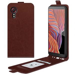 HualuBro Coque pour Samsung Galaxy Xcover 5 / Xcover 5S, Housse en Cuir PU Portefeuille de Protection Flip Cover Case Antichoc Magn&eacute;tique Etui pour Samsung Galaxy Xcover 5 Coque (Marron) (HualuBro EU, neuf)