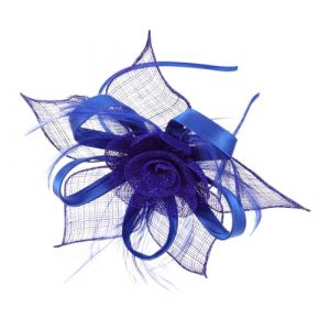 HAPINARY Casque de thé bandeau fascinator haarschmuck Coiffure de banquet coiffure de la mariée bandeau kopfschmuck casque à clapet vert Accessoires cheveux pour femmes Blue (Gan Gardner, neuf)