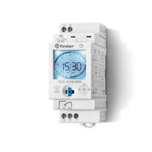 Interrupteur horaire Digital avec Programmation journali&egrave;re/hebdomadaire 16 A - 230 VAC Finder 12.51.8.230.0000 (Chez_Charly, neuf)