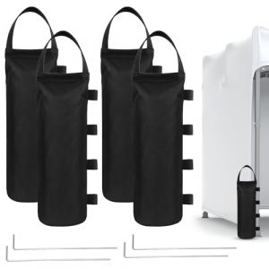 Lot de 4 Sac De Lestage pour Tonnelle 20 x 50cm Poids pour Tonnelle Sac de Sable Lestage Tonnelle Poids pour Tonnelle Oxford 600D pour Tente de Canopée Parapluie de Terrasse Mobilier d'extérieur (zhentailiang, neuf)