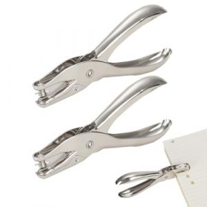 LQUYTA 2 Pièces Perforatrice 1 Trou Perforateur de Papier 3mm 6mm Diamètre de Perçage Perforateur à Pince Perforateur Métallique Adapté pour Papier Photo Carte de Vœux Carte (Argent) (CCtunCanton OÜ, neuf)