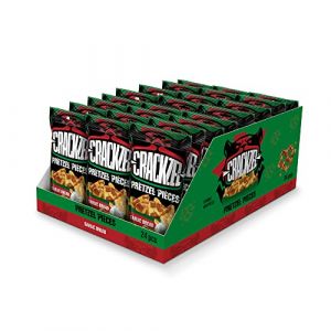 Crackzel Garlic Bread Pretzel Pieces 24 x 85 gr - Morceaux de bretzel avec &eacute;pices pour pain &agrave; l'ail (Looksogood-eu, neuf)