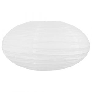 Veemoon Abat-Jour De Lanterne en Papier Rond Ovale Blanc Abat-Jour Suspendu en Papier De Riz Lustre Suspendu De Style Chinois Et Couvercle De Lumi&egrave;re Protecteur De Plafonnier (lucy Liu, neuf)