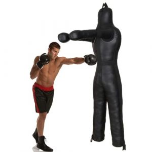 Suspendu Mannequin de lutte, Judo Grappling Sac de frappe, entraînement de frappe, MMA Position debout Dummy Lutte Arts Martiaux Boxe Karaté Entraînement, non rempli ( Color : B Black , Size : 180cm ) (XZSW, neuf)