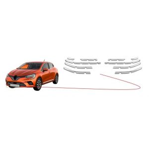pour Renault Clio V 2019+ 10 pi&egrave;ces de calandre de section inf&eacute;rieure d'&eacute;vent de Grille de calandre, couvercles de gril en acier inoxydable (Mabi Automotive Parts, neuf)