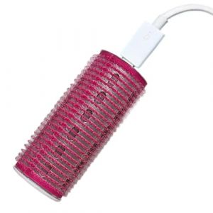 Rouleau &Agrave; Friser Portable &ndash; &Eacute;lectrique USB, Rouleau &Agrave; Cheveux Chaud, Chauffant En C&eacute;ramique | Outil De Coiffure &Agrave; Piles, Pince Auto-agrippante, Rouleu Chaud Pour Frange Courte Et Moyenne, Sal (IronwoodIndustries, neuf)
