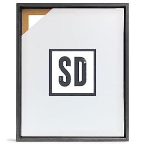 Stallmann Design Cadre à joint d'ombre pour châssis | 60x80 cm | Aspect acier | MDF cadre pour toiles avec effet de profondeur | avec accessoires de montage | Cadre sans verre ni dos d'âne (Stallmann Design, neuf)