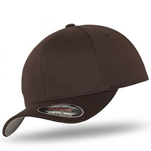 Flexfit Original Casquette Baseball Casquette de Baseball Cap Wooly Peigné Im Bundle avec UD Tête de Mort Bandana dans Beaucoup de Couleurs - Marron, XL/XXL (59-62 cm) (urbandreamz, neuf)