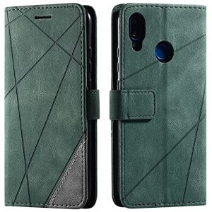 Vankii Coque pour Huawei P20 Lite, Rabat Portefeuille de Protection Cuir PU Etui, Slim Silicone TPU Bumper Magn&eacute;tique Housse, Flip Porte Cartes avec Fonction Support Cover Antichoc Case (Vert) (Vankii EU Store, neuf)