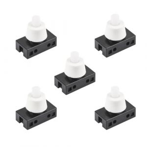 JNNJ 5 Pièces Interrupteur à Bouton Poussoir à Verrouillage En Plastique, Interrupteur à Bouton Poussoir Pour éclairage Intérieur De Voiture, Bouton Poussoir Pour Lampe Lecture Voiture(Noir) (KJHmaoyi, neuf)